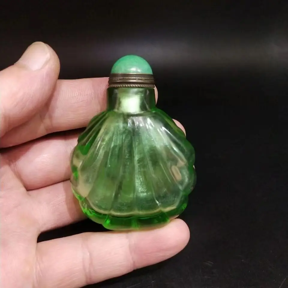Vintage Collectible Bottles - Frasco de tabaco prismatico de vidro