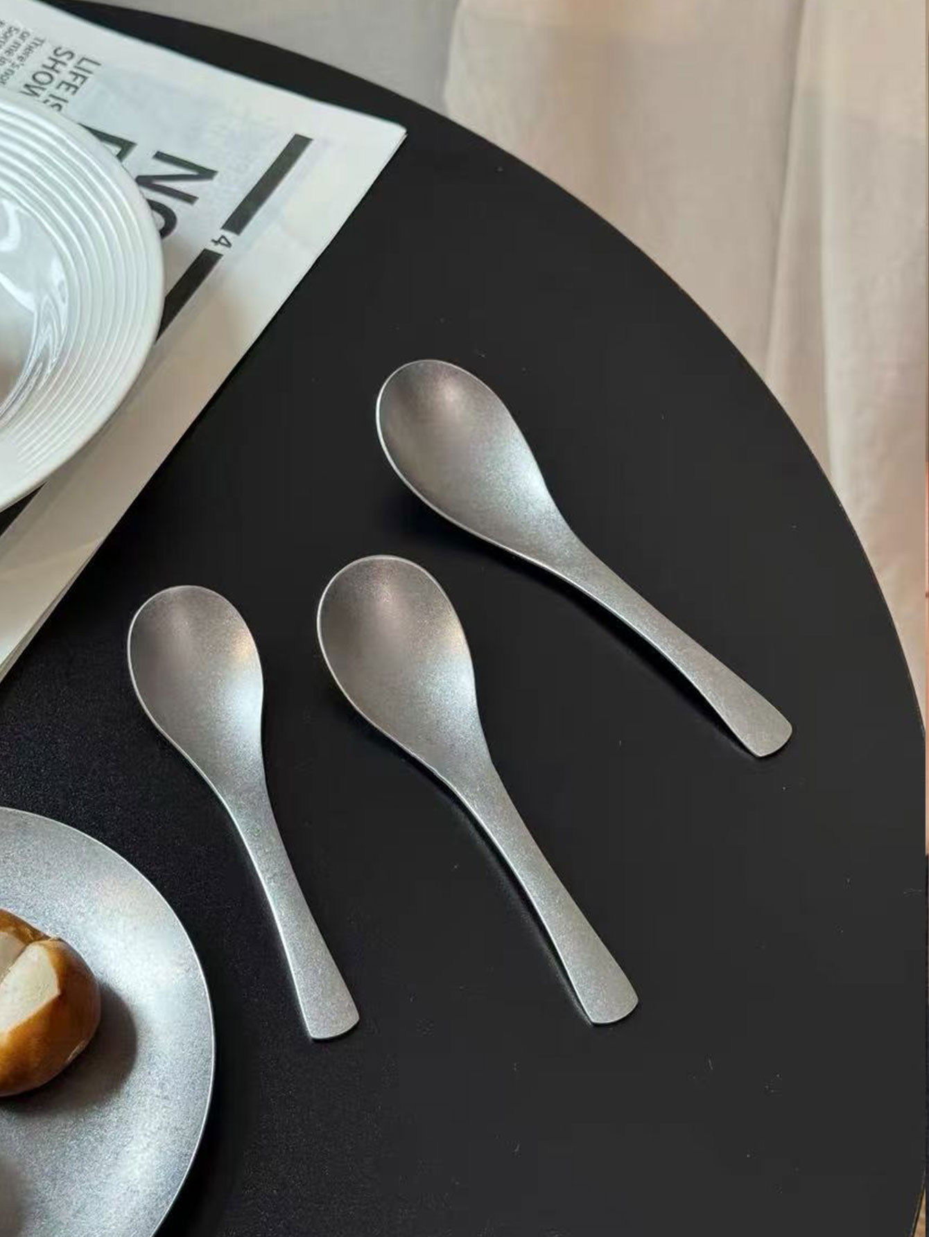 Vintage Collectible Spoons - Colher de aço inoxidável 304 com