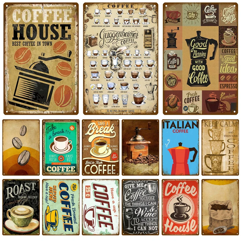Vintage Collectible Plates - Placa de metal decorativa, estilo retrô,