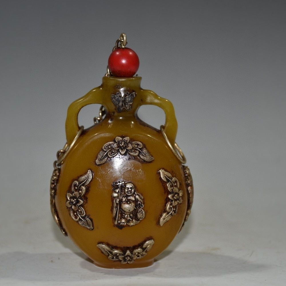 Vintage Collectible Bottles - Ornamento Vintage Colecionável de Âmbar Esculpido