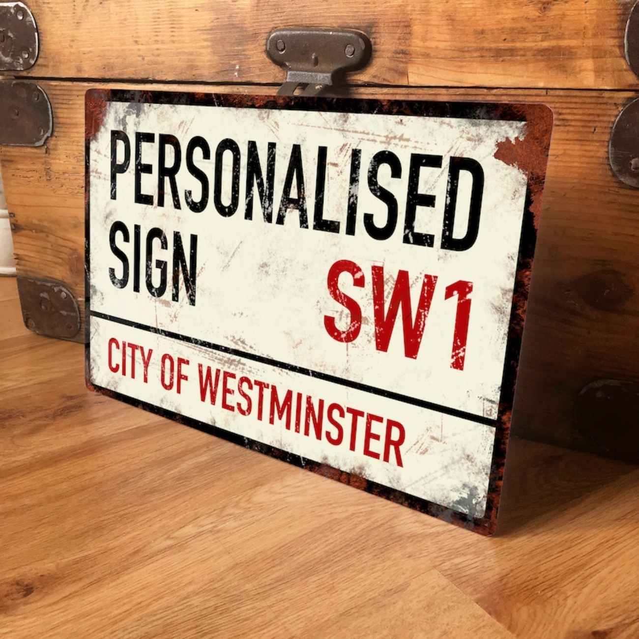 Vintage Collectible Plates - Sinal de metal personalizado para estrada