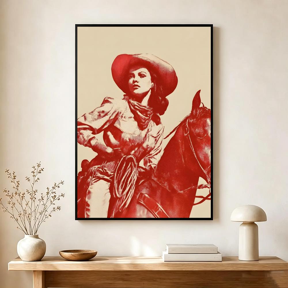 Pôster com tema de cowgirl vin - Vintage Collectible Posters avaliação e preço