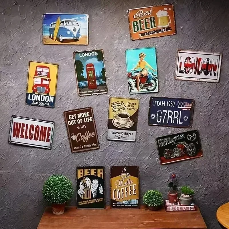 20x30 cm, pôster de metal com  - Vintage Collectible Posters avaliação e preço