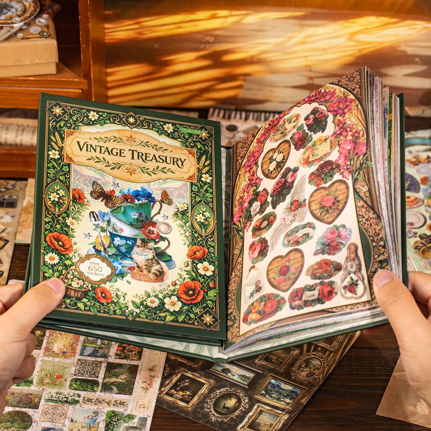 Livro de autocolantes, coleção - Vintage Collectible Books avaliação e preço